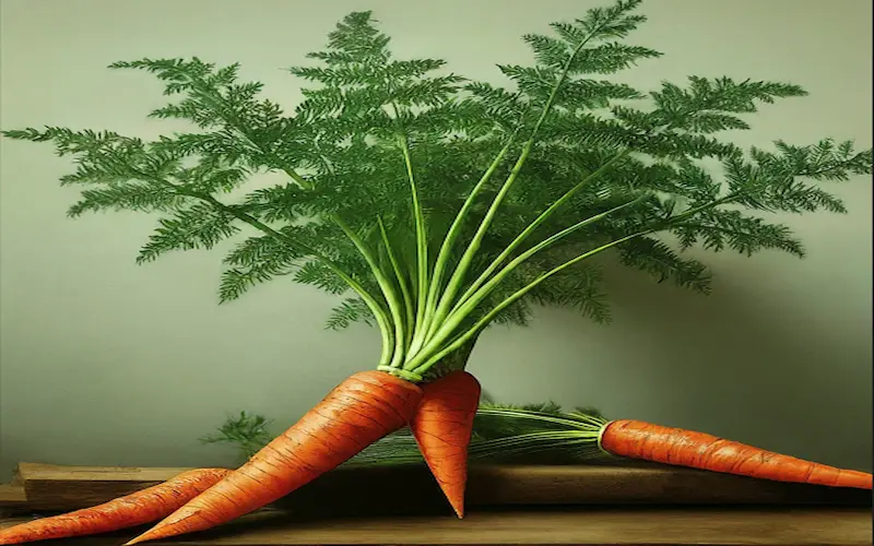 Root development of carrot plant