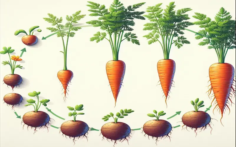 Carrot growing stages