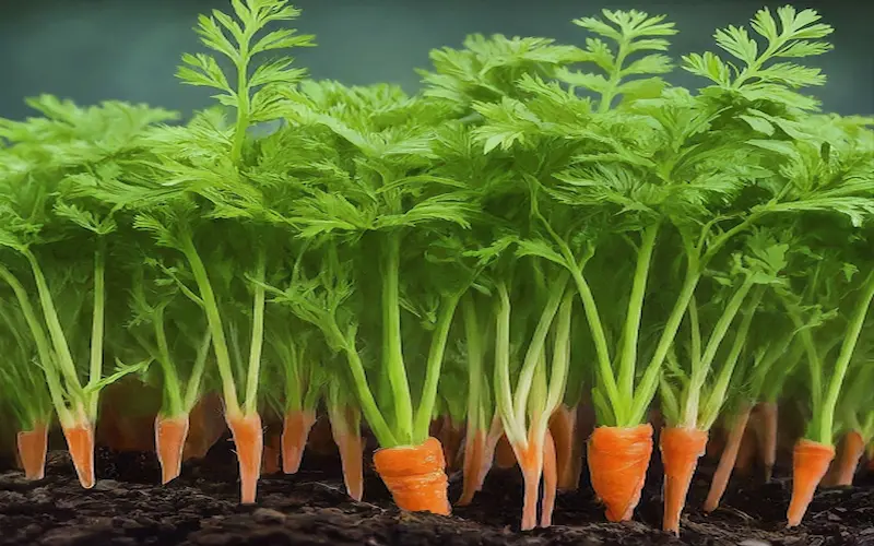 Carrots vegetative growth