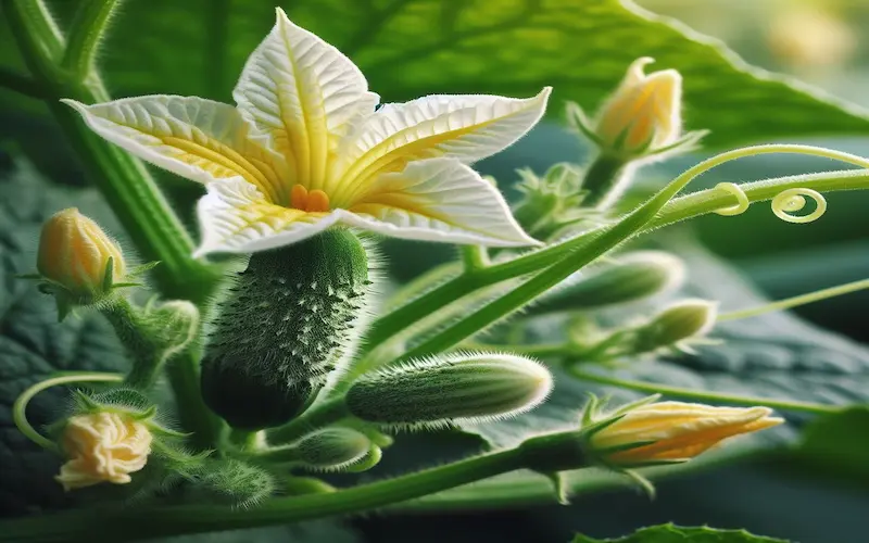 Fruit development of cucumber plant