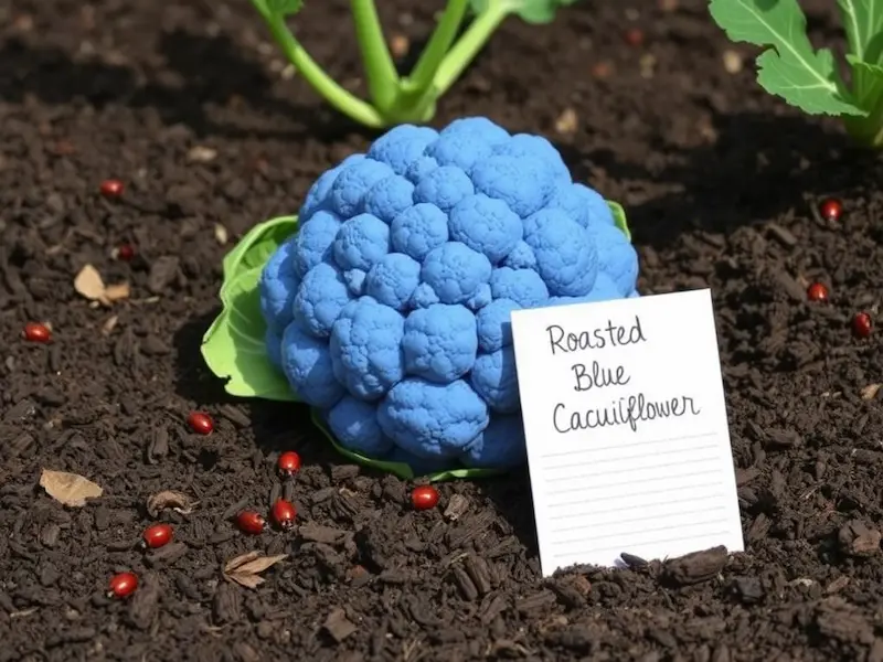 Graffiti blue cauliflower growing