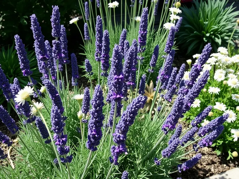 yarrow companion with lavender plant