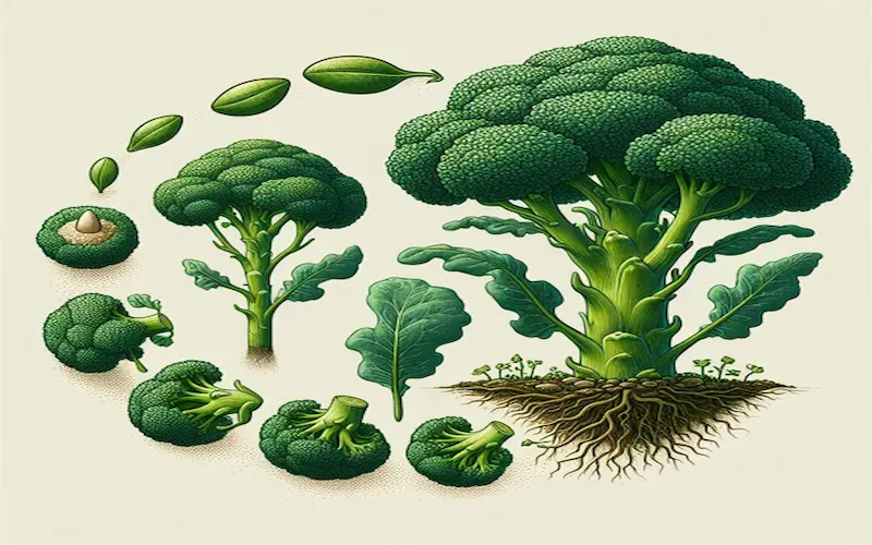 Life cycle of the broccoli plant