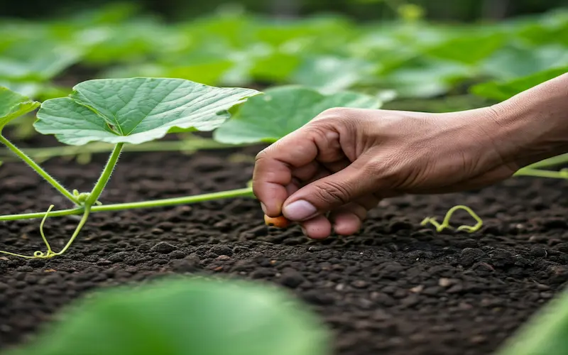 planting Ash gourd seeds