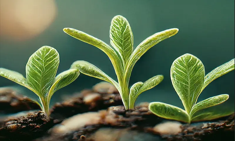 Seedlings stage of lavender plant