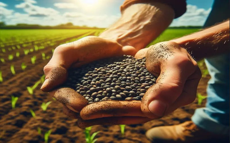 Sowing gram crop