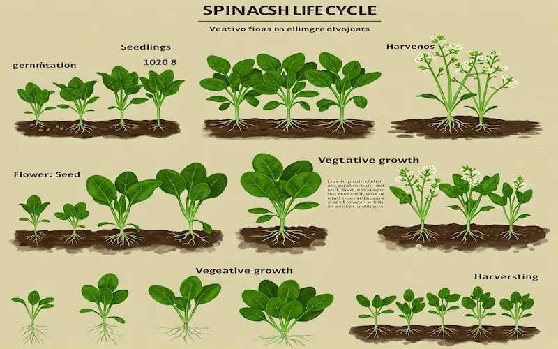 Spinach life cycle diagram