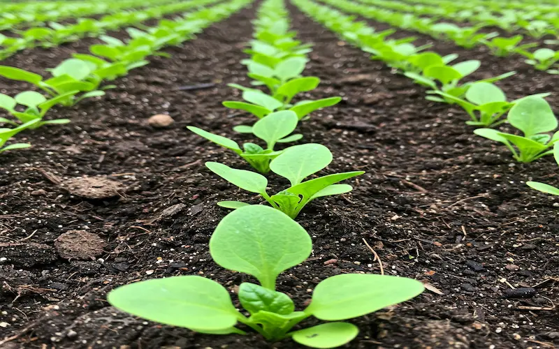 Spinach seedlings