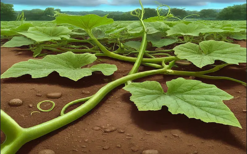 Pumpkin plant vegetative growth