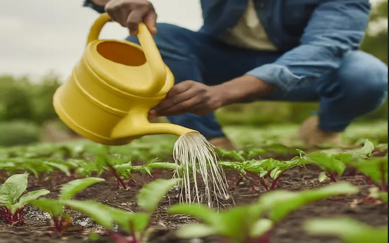 Watering Beetroot