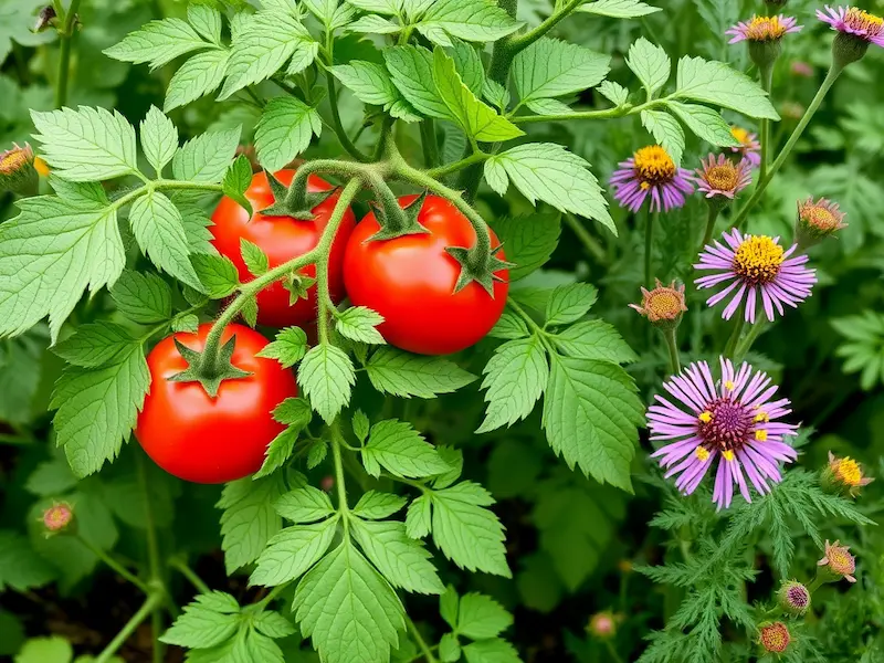 Yarrow companion with tomatoes