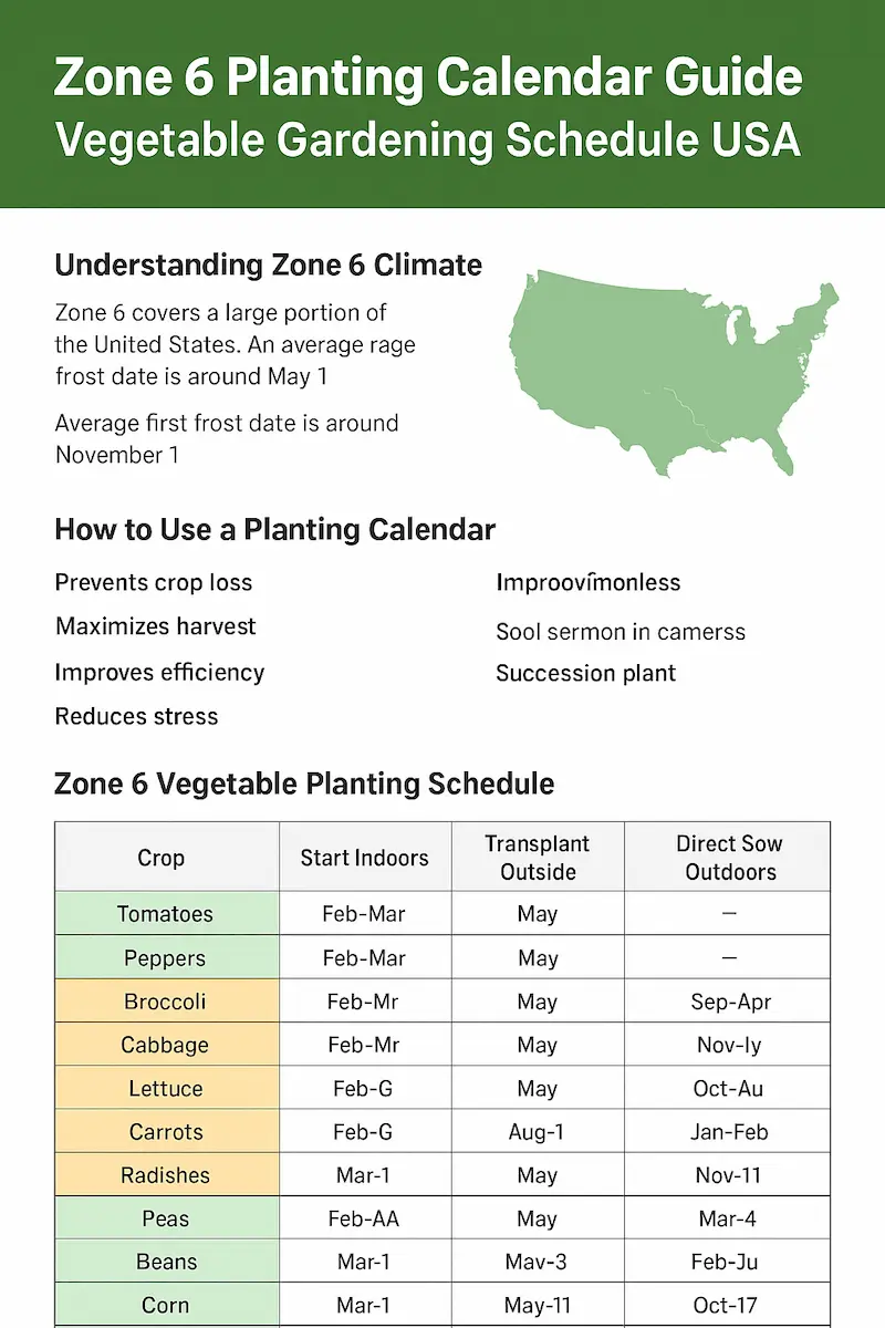 Zone 6 vegetable planting guide
