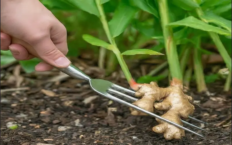 Ginger harvesting