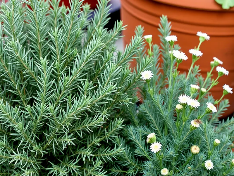 Yarrow companion with rosemary