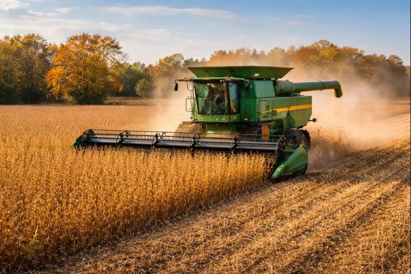 soybean harvest combine